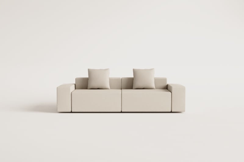 Dwuczęściowa sofa modułowa (↔︎270 cm) z niskimi podłokietnikami Bruna  