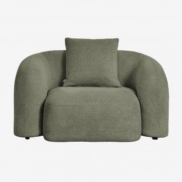 Zestaw 2 Foteli Z Tkaniny Chenille Coco Tkaniny Szenil Salvia Zieleń - Sklum