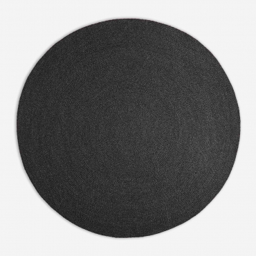 Dywanik Zewnętrzny Okrągły Ø200 Cm Z Polipropylenu Lisandra Grafitowa Szarość - Sklum