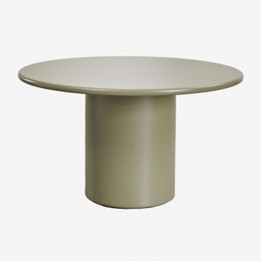 Stół Jadalny Rodeo Okrągły Mdf Salvia Zieleń & Ø130 Cm - Sklum