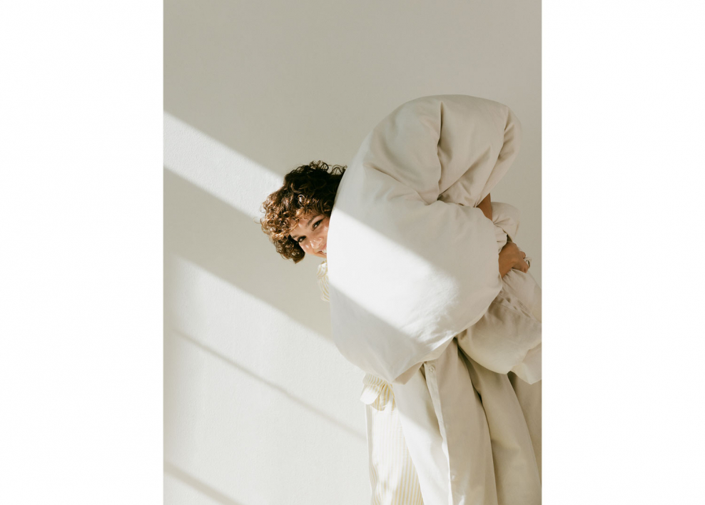 Poszwa na kołdrę z bawełny perkalowej Lesia o gramaturze 180 nitek