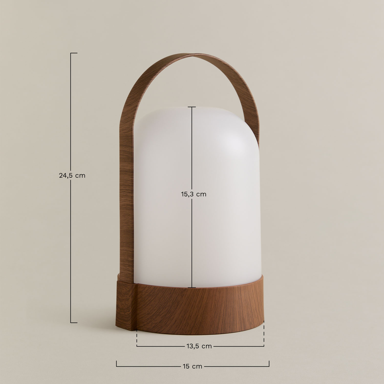 Agnese Bezprzewodowa zewnętrzna lampa stołowa LED    , rozmiary