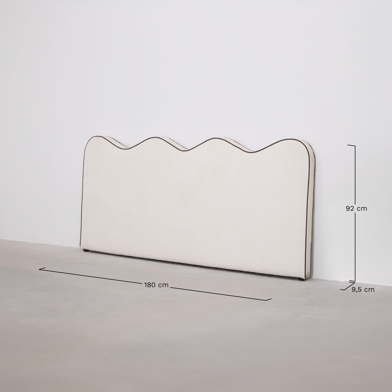 Zagłówek z bouclé 180 cm Elenor, rozmiary