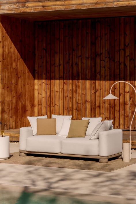 Sofa ogrodowa Ioanis 2-osobowa z drewna akacjowego