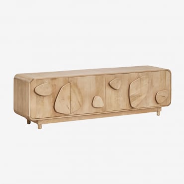 Szafka Rtv Joel Z Drewna Mango 180x40 Cm Drewno Mango - Sklum