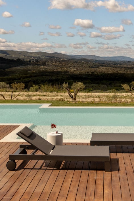 Leżak aluminiowy z poduszką Akelia