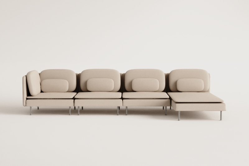Sofa modułowa Oriol 4-częściowa lewostronna z leżanką