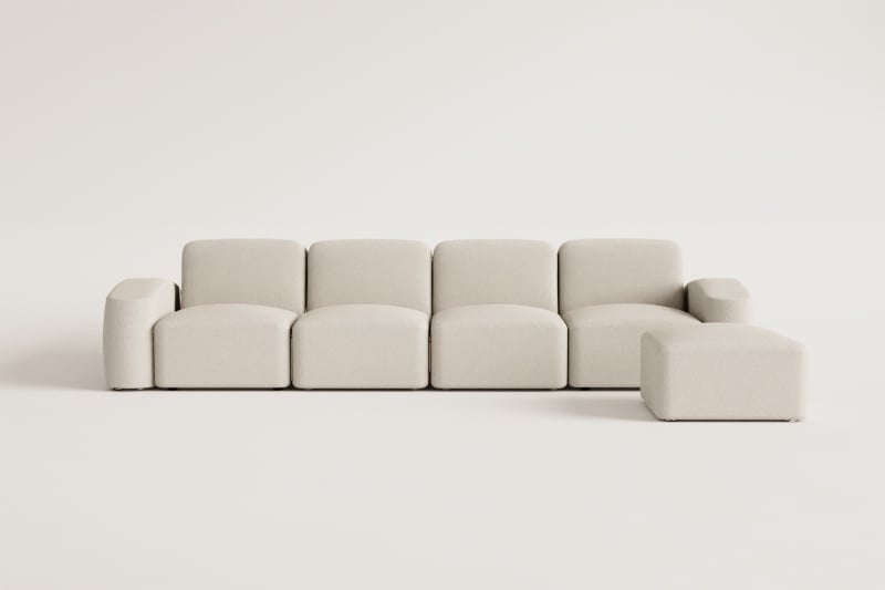 Bastian 4-częściowa modułowa sofa i pufa