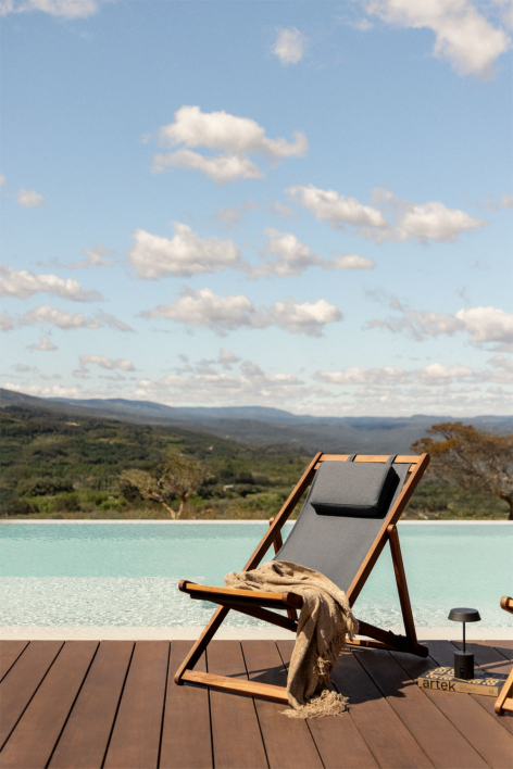 Składana hamak z poduszką z drewna Kardis