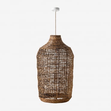 Lampa Sufitowa Ogrodowa Arantxa Naturalny - Biała & Ø40 Cm Arantxa - Sklum