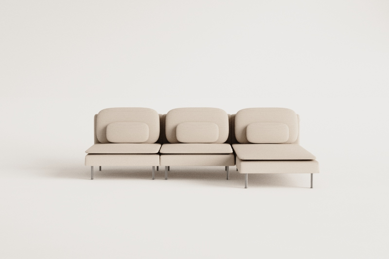 Sofa modułowa Oriol 3-częściowa, prawa, leżanka