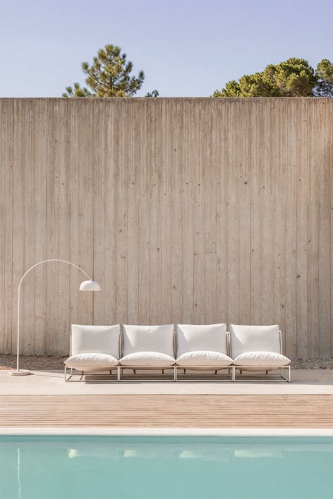 Modułowa sofa ogrodowa 4-częściowa Amaro - Gardenia Biel