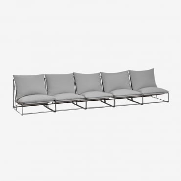 Amaro 5-częściowa Modułowa Sofa Ogrodowa Grey - Sklum