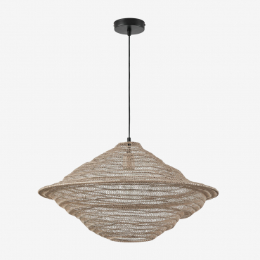 Lampa Sufitowa Zulma Żelazna Ø65 Cm Kremowa - Sklum