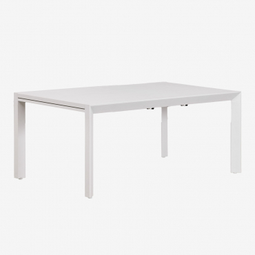 Stół Ogrodowy Prostokątny 180-240x100 Cm Rozkładany Z Aluminium Starmi Gardenia Biel - Sklum