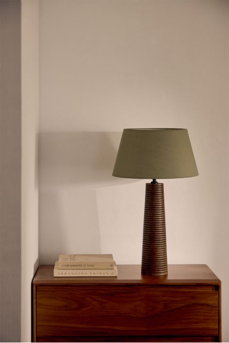 Lampa stołowa z drewna mango Malva