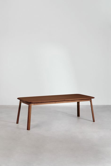 Prostokątny stół jadalniany 220-320x95 cm rozkładany z drewna Treveris - Wenge