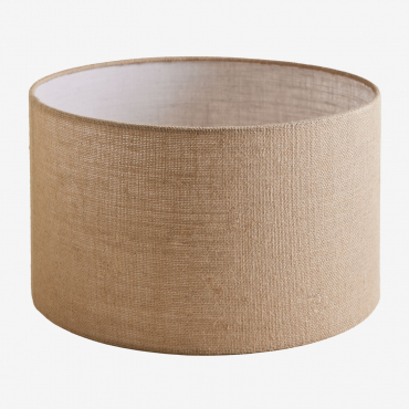Abażur Ø40 Cm Z Lnu Azoia Pościel Marrón Arena - Sklum