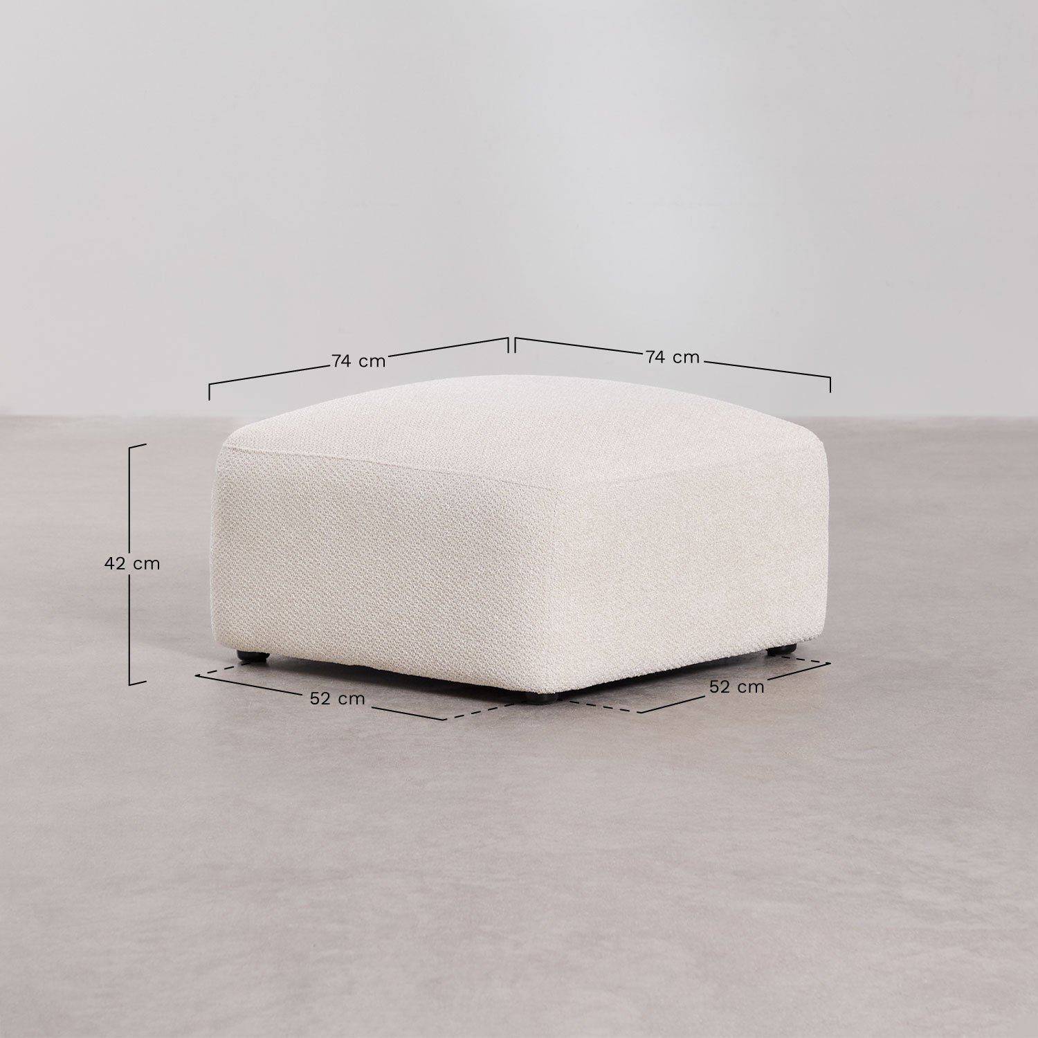 Bastian 3-częściowa modułowa sofa i puf, rozmiary