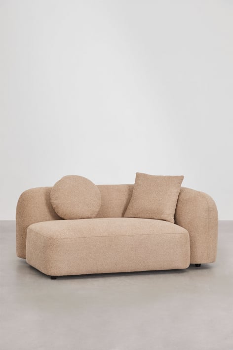 Prawy moduł narożny 2-osobowy do sofy modułowej w kolorze szenilu Coco - Gruby Chenille Latte Brown