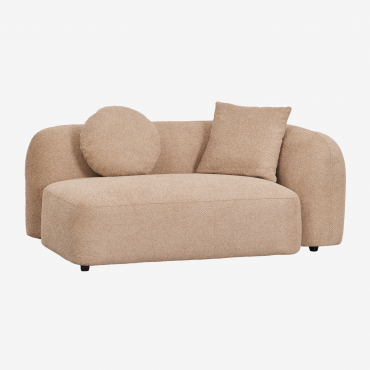 Prawy Moduł Narożny 2-osobowy Do Sofy Modułowej W Kolorze Szenilu Coco Gruby Chenille Latte Brown - Sklum