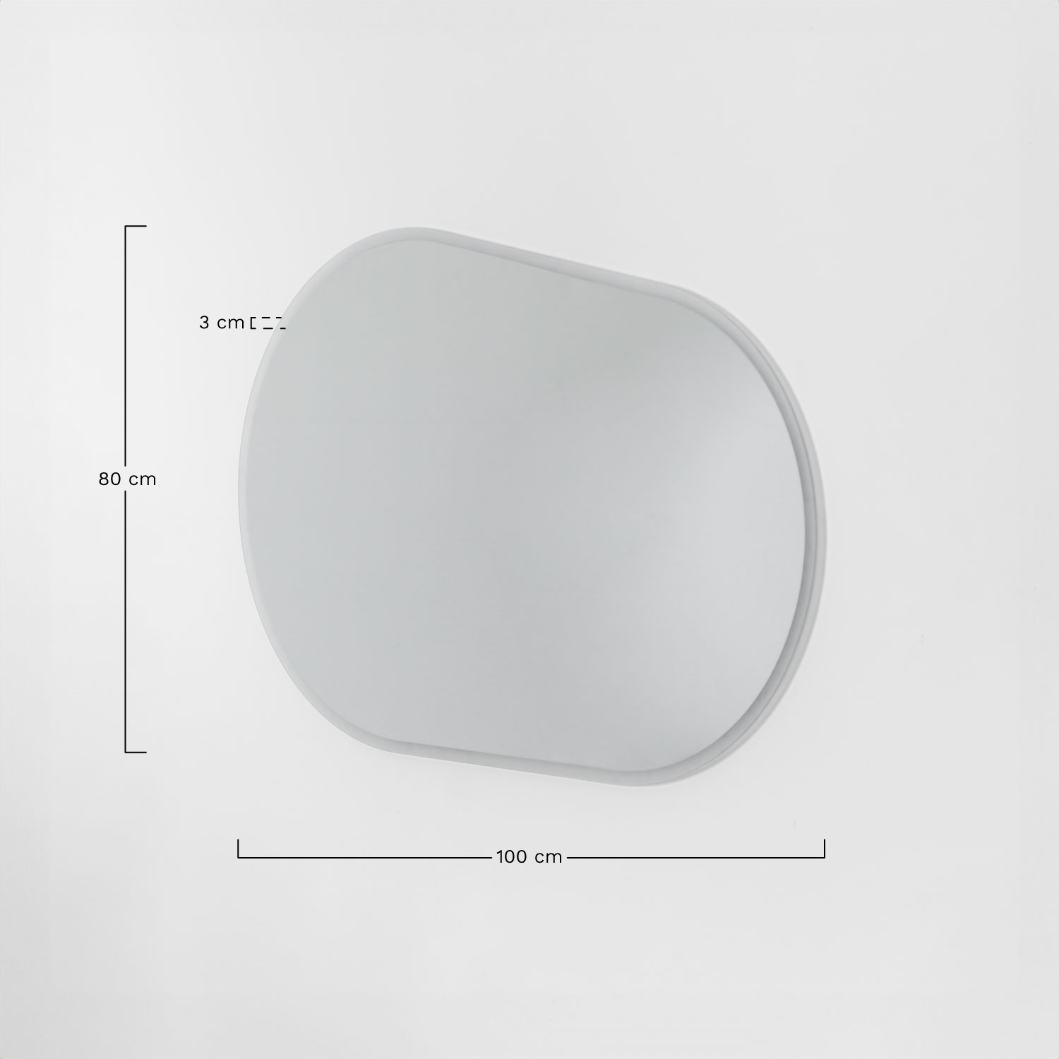 Owalne lustro ścienne do łazienki z oświetleniem LED i funkcją przeciwmgielną Riben, rozmiary