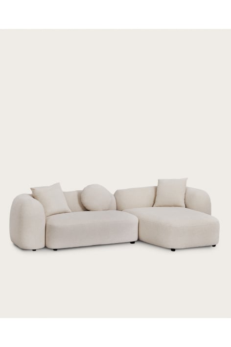 Dwuczęściowa prawa sofa modułowa z szezlongiem w kolorze Coco Chenille