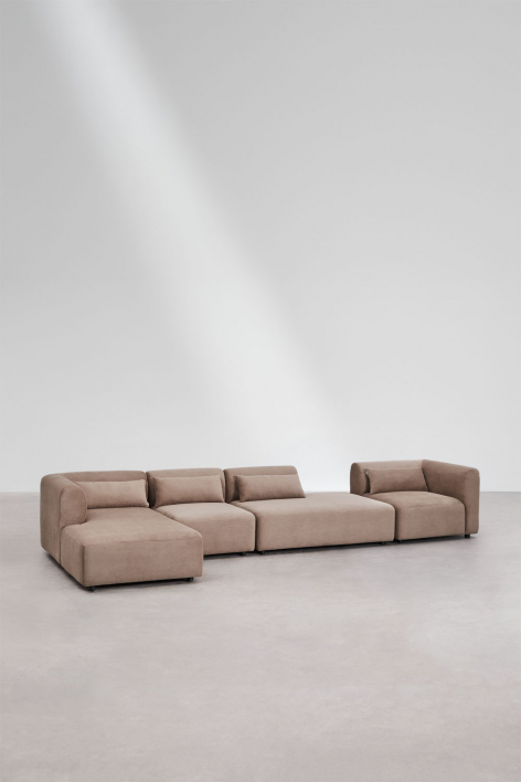 Sofa modułowa Fogler 4-częściowa z leżanką lewostronną i szezlongiem