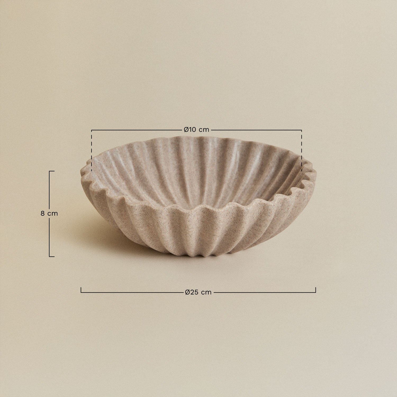 Miska dekoracyjna Ø25 cm z żywicy Avelin, rozmiary