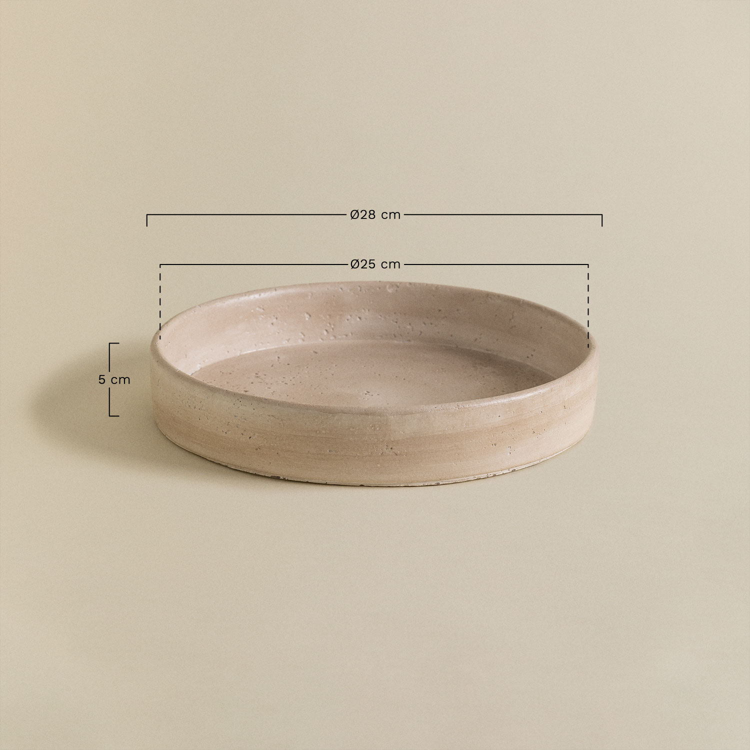 Taca dekoracyjna z cementu Geldart, rozmiary