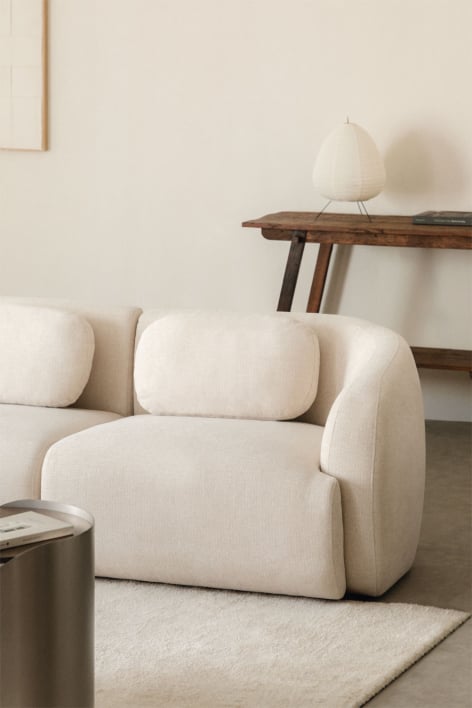 Moduł narożny prawy do sofy modułowej z tkaniny chenille Marrakech