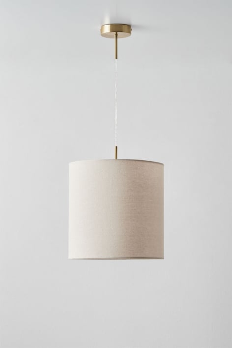 Lampa sufitowa wisząca z tkaniny Arlina - Złoty - przezroczysty