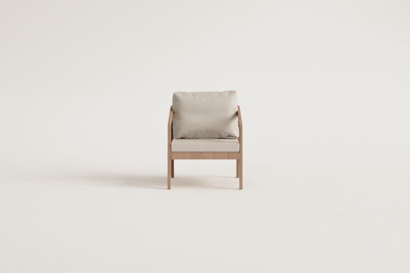 Fotel ogrodowy Kaela z drewna akacjowego