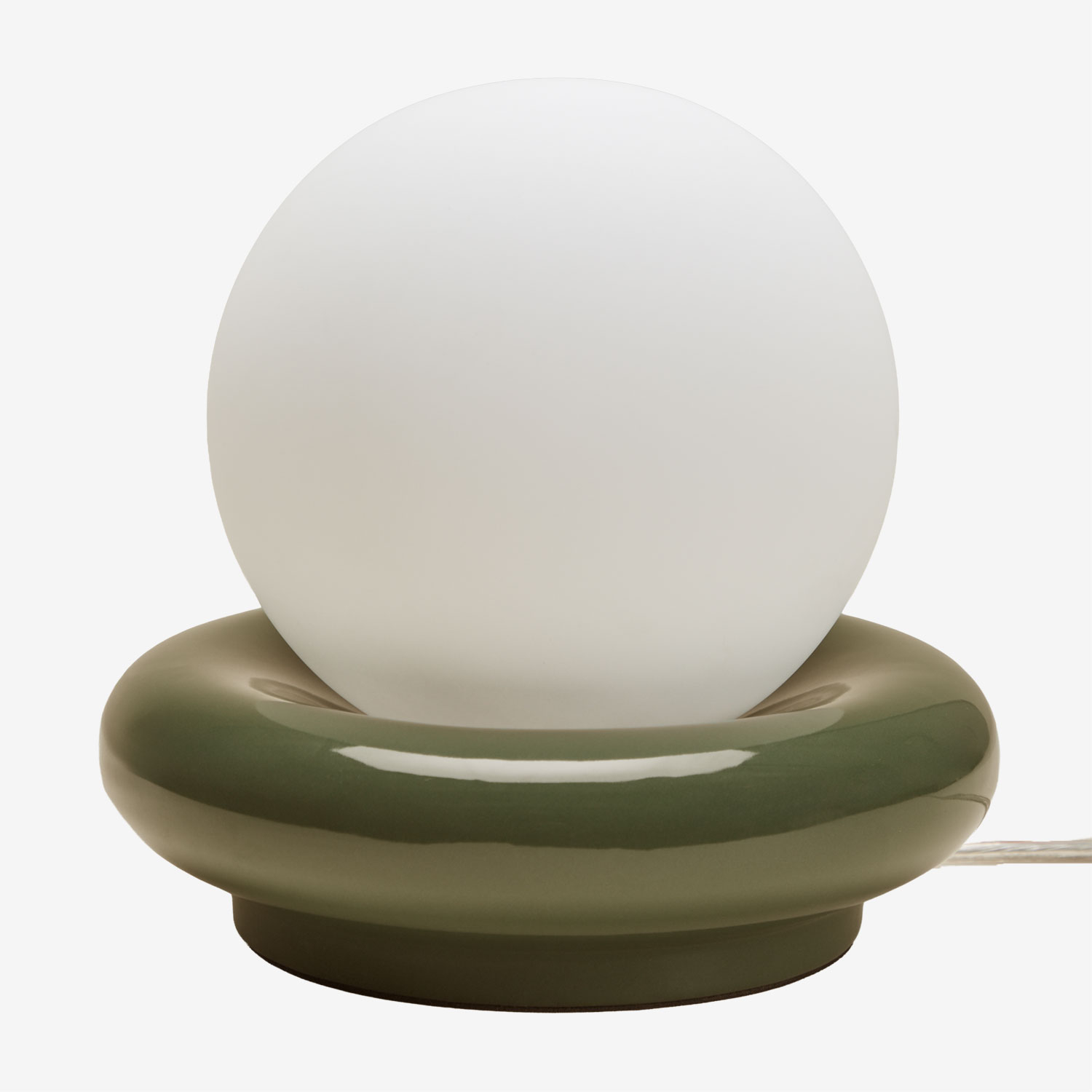 Lampa stołowa ceramiczna z kryształową kulą Kryx, rozmiary