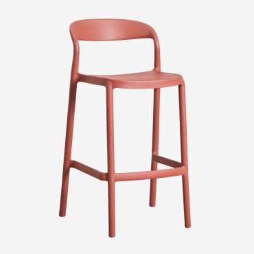 Wysoki, Sztaplowany Stołek Z Polipropylenu Brenza Terracota & ↑65 Cm - Sklum