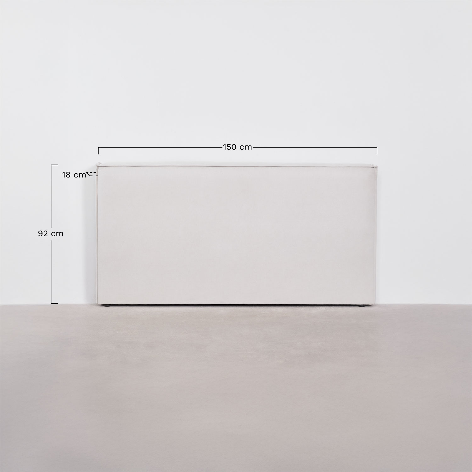 Tapicerowane wezgłowie z tkaniny chenille Lunari, rozmiary