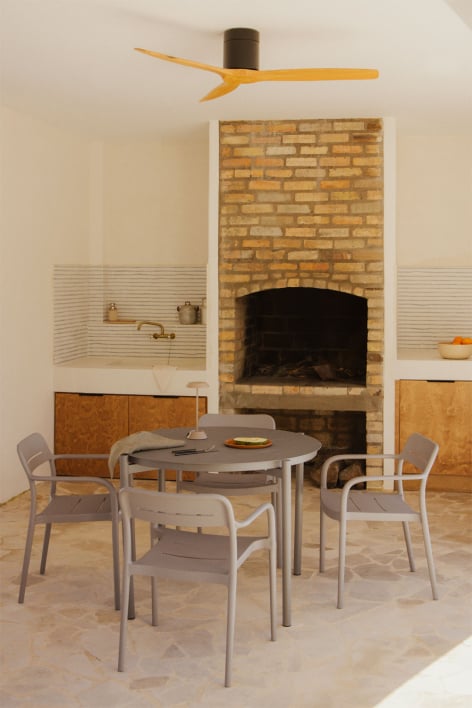 Okrągły stół ogrodowy Ø110 cm z aluminium Elton