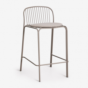 Wysoki Stołek Ze Stali Anerina Moka Brown & ↑65 Cm - Sklum