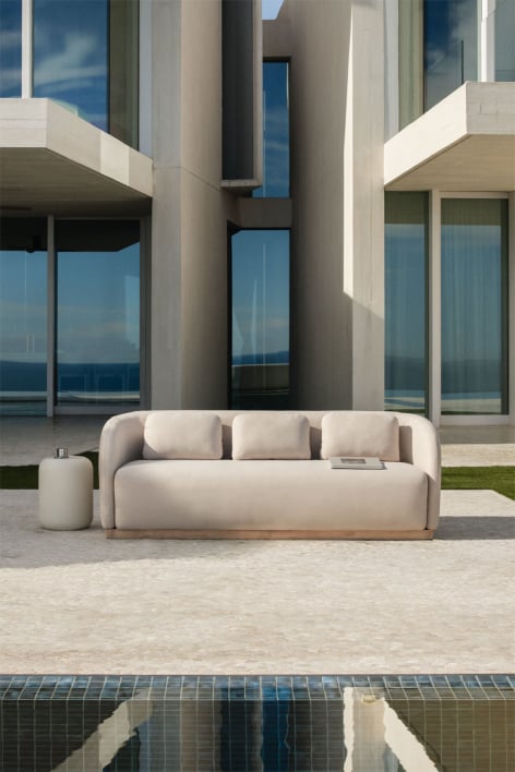 Sofa ogrodowy 3-osobowy z drewna akacjowego Verona