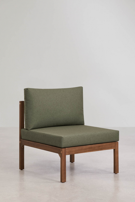 Moduł centralny do modułowej sofy z drewna akacjowego Branson - Intensywny Verde Olive