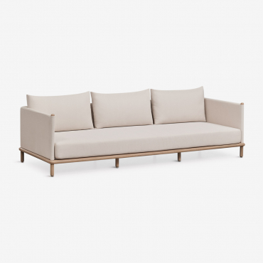 Sofa Ogrodowy 3-osobowy Z Drewna Akacjowego Olivia Jasny Akacjowy Brąz - Sklum