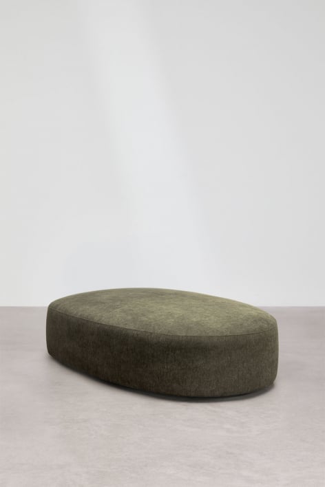 Siedzisko chaise longue do modułowej sofy tapicerowane Giorgia - Tkaniny Verde Army