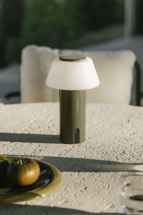 Bezprzewodowa lampa stołowa LED do użytku zewnętrznego z żelaza Socotra