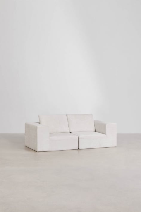 Sofa modułowy 2-częściowy z tkaniny chenille, pakowany próżniowo Norridge