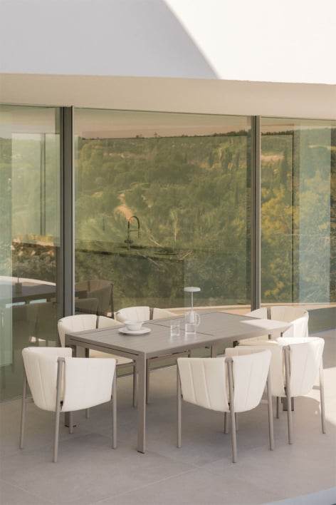 Rozkładany prostokątny stół ogrodowy 180-240x100 cm z aluminium Starmi