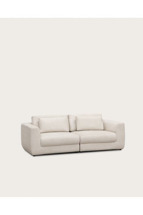 Sofa modułowy 2-częściowy z regulowanym zagłówkiem z tkaniny chenille Cataline