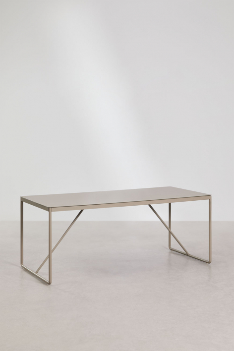 Stół jadalniany prostokątny 185x85 cm ze stali Melida - Moka Brown