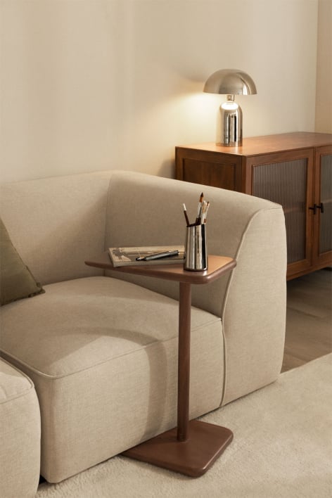 Prostokątny stolik pomocniczy 40x25 cm z drewna Tinsley