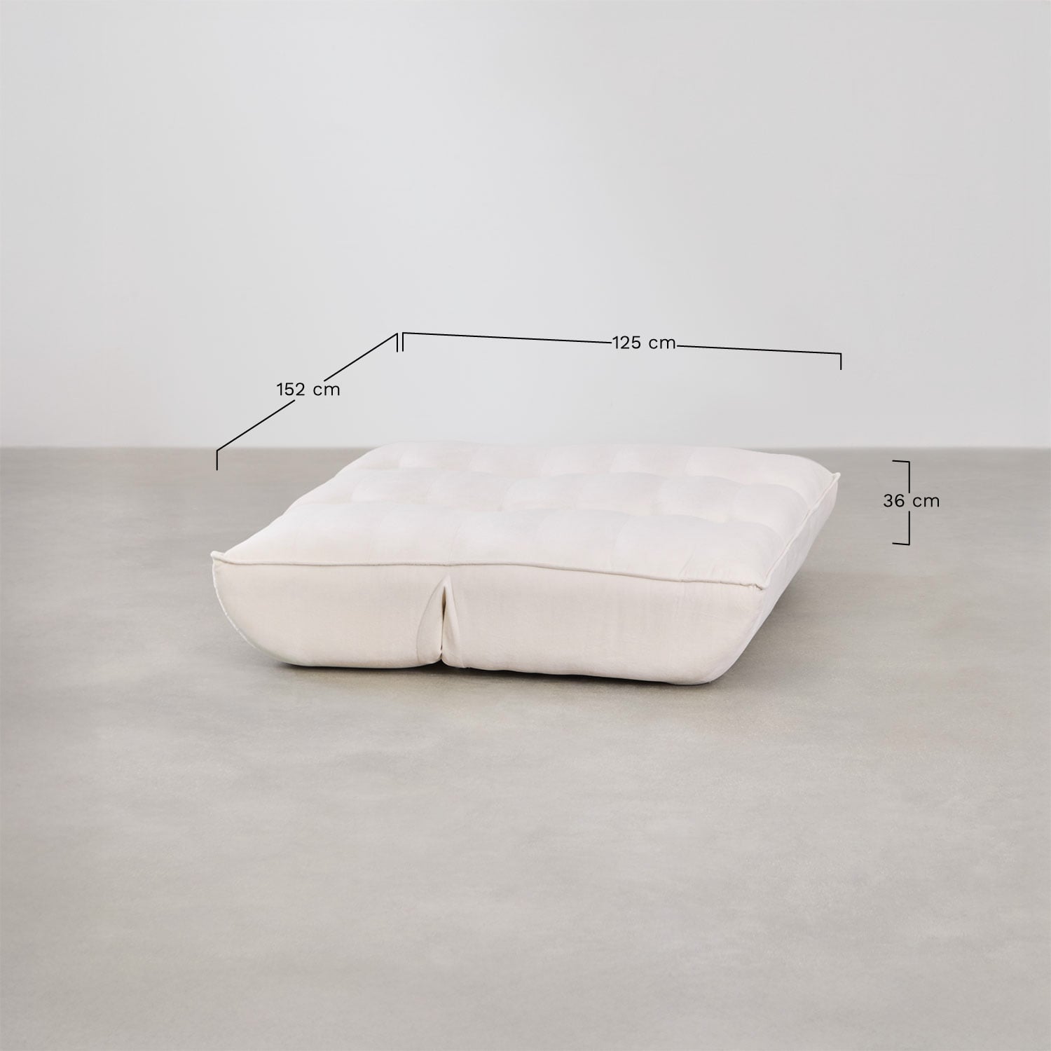 Sofa rozkładany dwuosobowy tapicerowany Mati, rozmiary