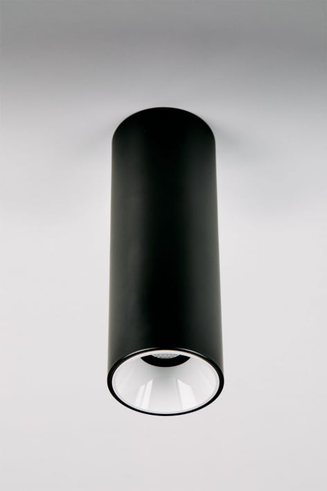Okragla lampa sufitowa LED Ø5,7 cm z aluminium Luisiana - Negro - Blanco